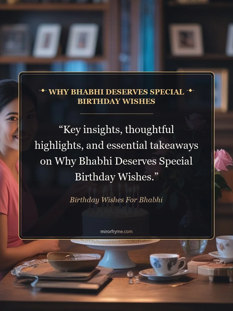 Why Bhabhi Deserves Special Birthday Wishes - Birthday Wishes for Bhabhi