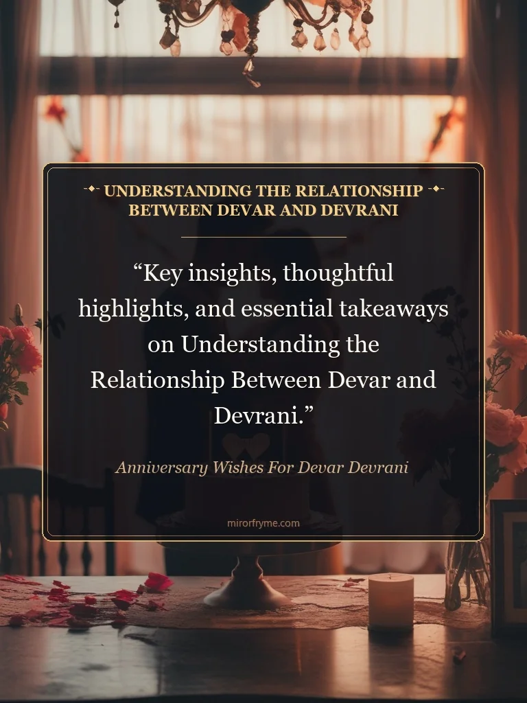 Understanding the Relationship Between Devar and Devrani - Anniversary Wishes for Devar Devrani