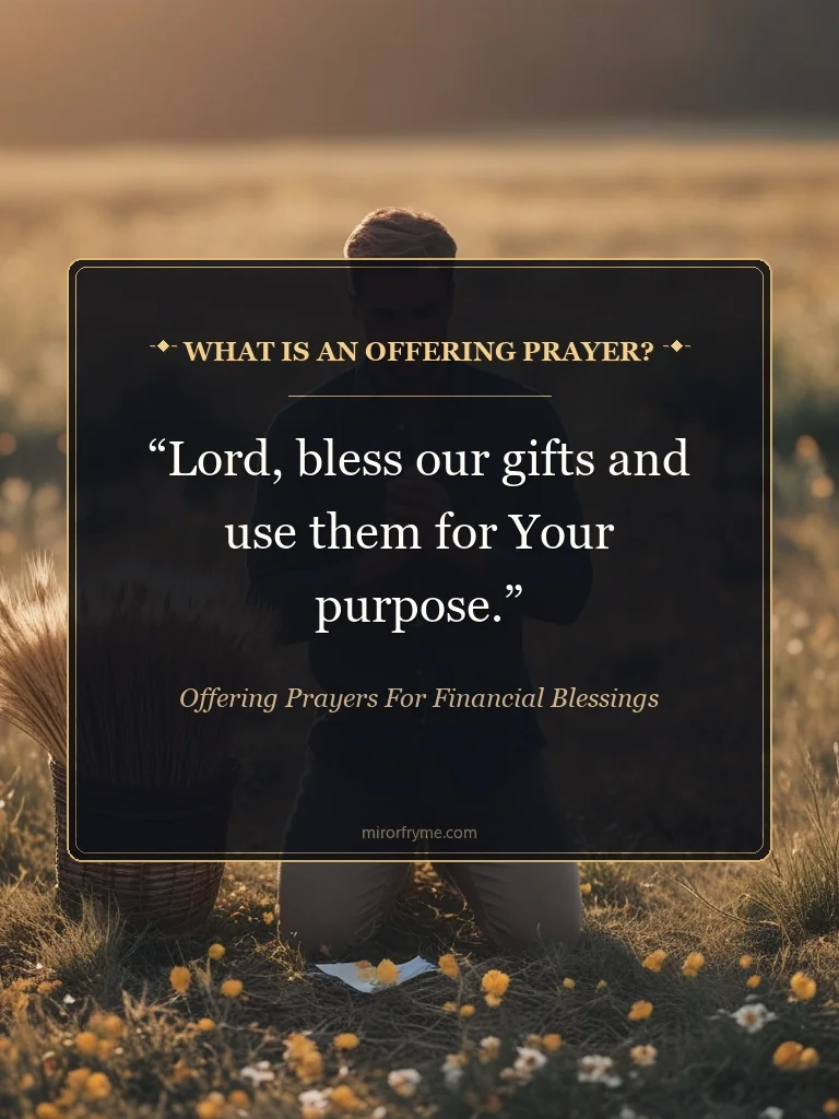 What is an Offering Prayer? - Offering Prayers for Financial Blessings