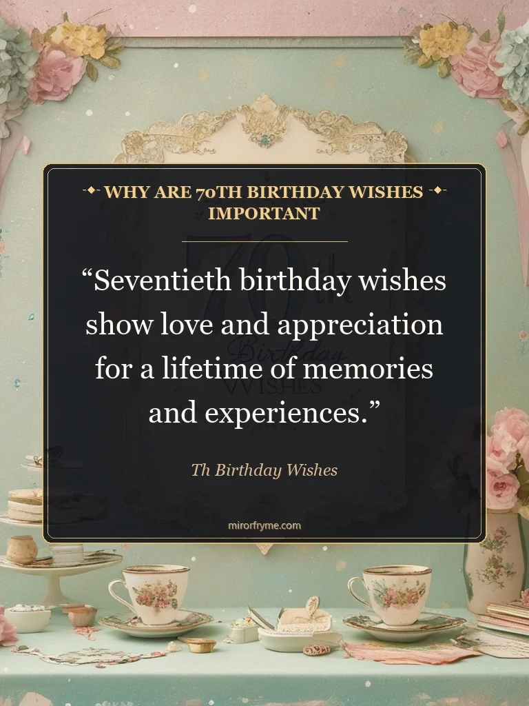 Why are 70th Birthday Wishes Important - 70th Birthday Wishes