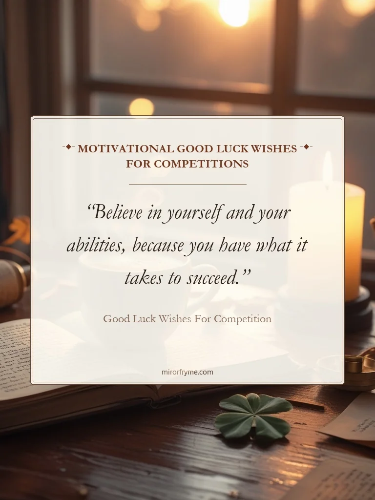 Motivational Good Luck Wishes for Competitions - Good Luck Wishes for Competition