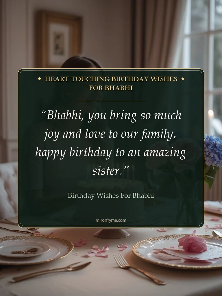 Heart Touching Birthday Wishes for Bhabhi - Birthday Wishes for Bhabhi