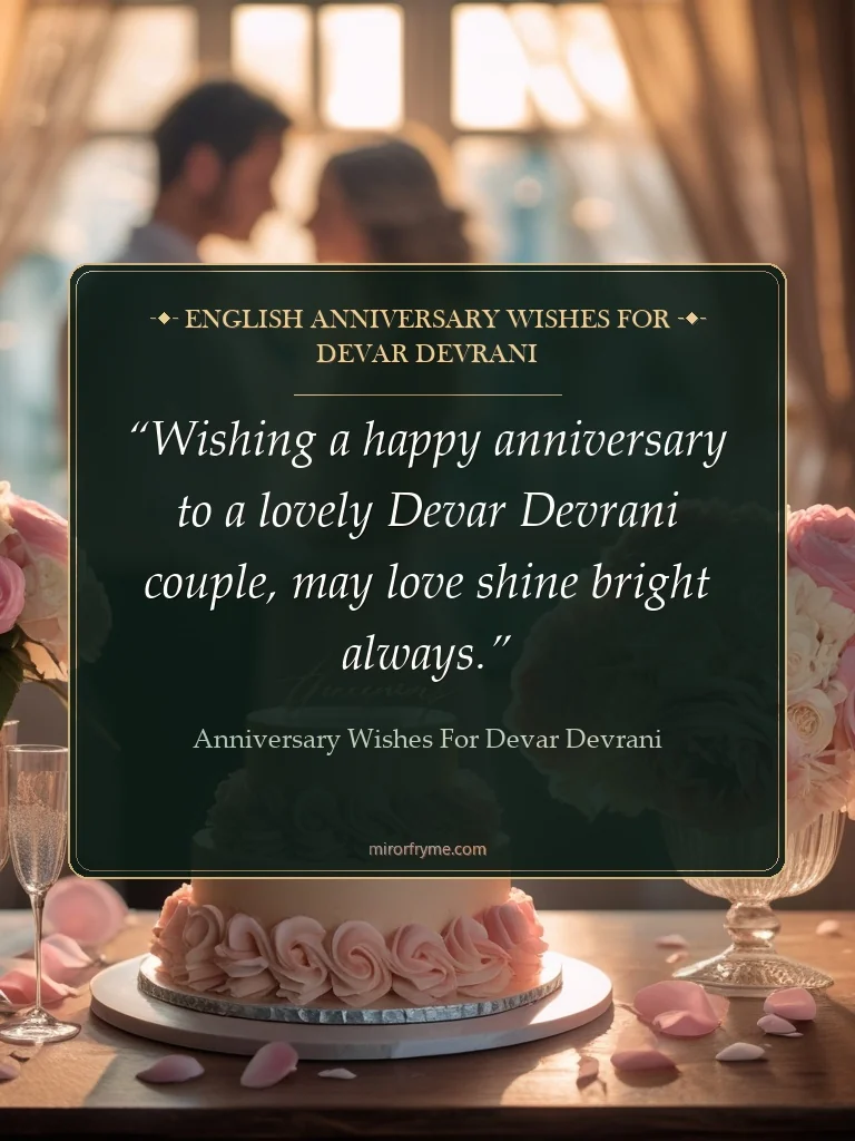 English Anniversary Wishes for Devar Devrani - Anniversary Wishes for Devar Devrani