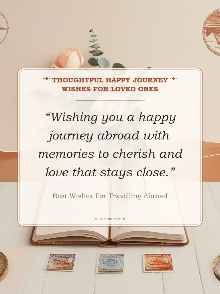 Thoughtful Happy Journey Wishes for Loved Ones - Best Wishes for Travelling Abroad
