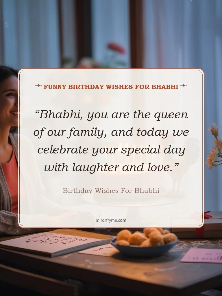 Funny Birthday Wishes for Bhabhi - Birthday Wishes for Bhabhi