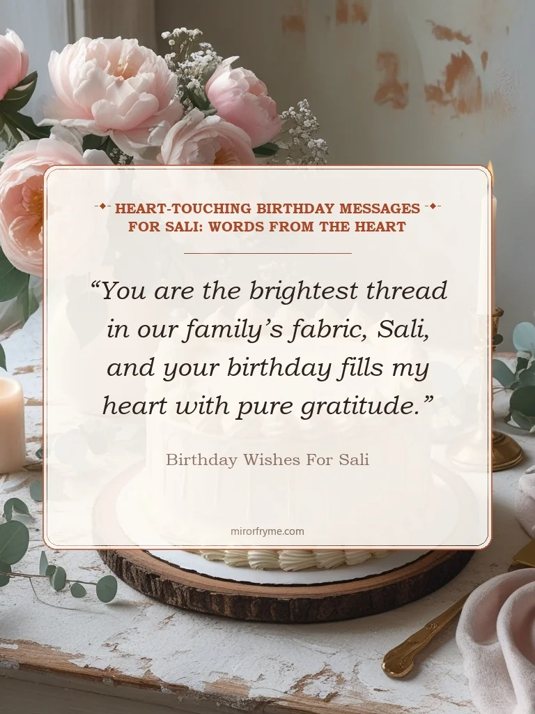 Heart-Touching Birthday Messages for Sali: Words from the Heart - Birthday Wishes for Sali