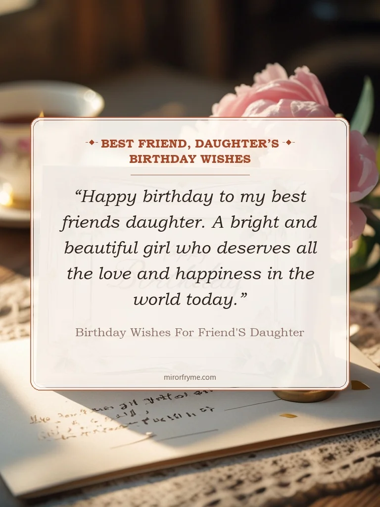 Best Friend, Daughter’s Birthday Wishes - Birthday Wishes for Friend's Daughter
