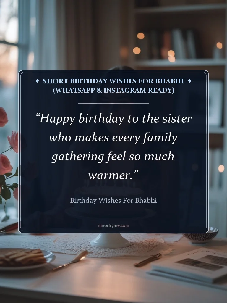 Short Birthday Wishes for Bhabhi (WhatsApp & Instagram Ready) - Birthday Wishes for Bhabhi