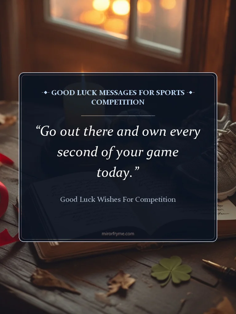 Good Luck Messages for Sports Competition - Good Luck Wishes for Competition