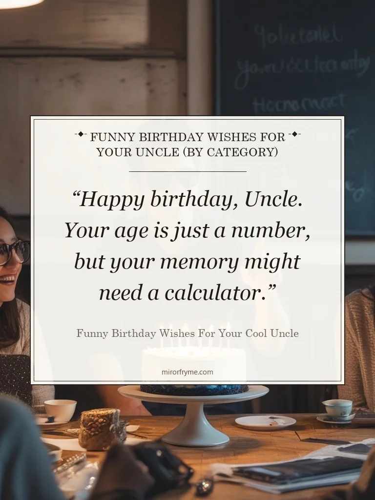 Funny Birthday Wishes for Your Uncle (By Category) - Funny Birthday Wishes for Your Cool Uncle