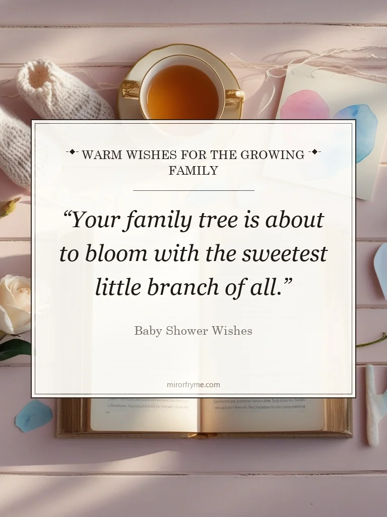 Warm Wishes for the Growing Family - Baby Shower Wishes