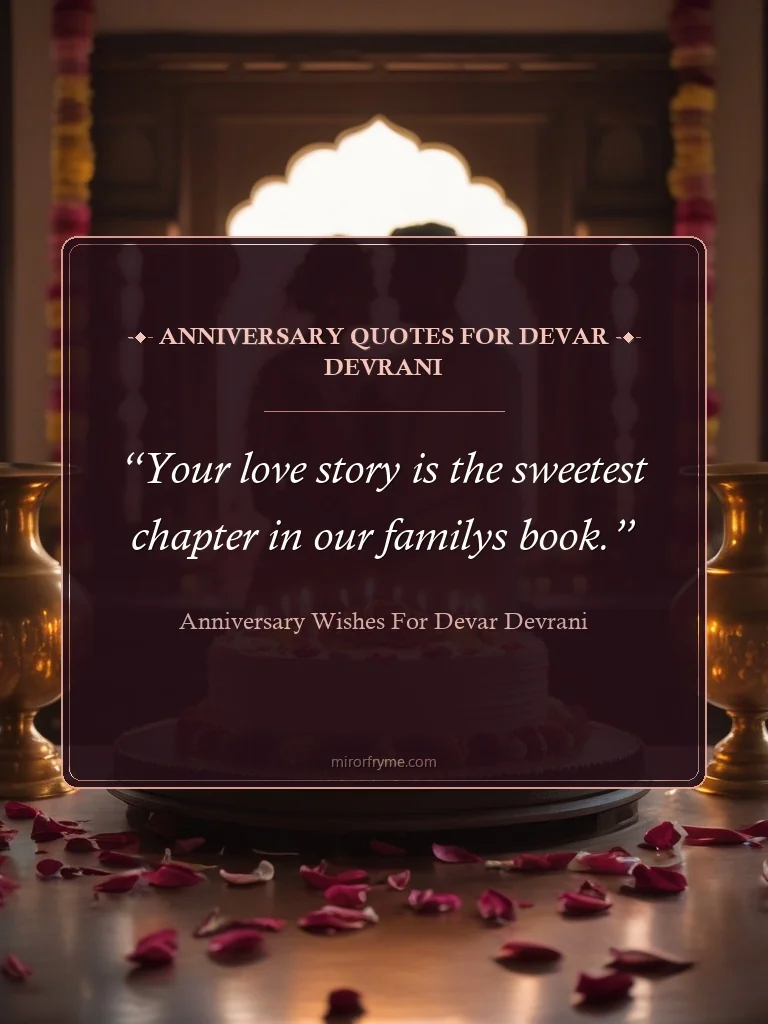 Anniversary Quotes for Devar Devrani - Anniversary Wishes for Devar Devrani
