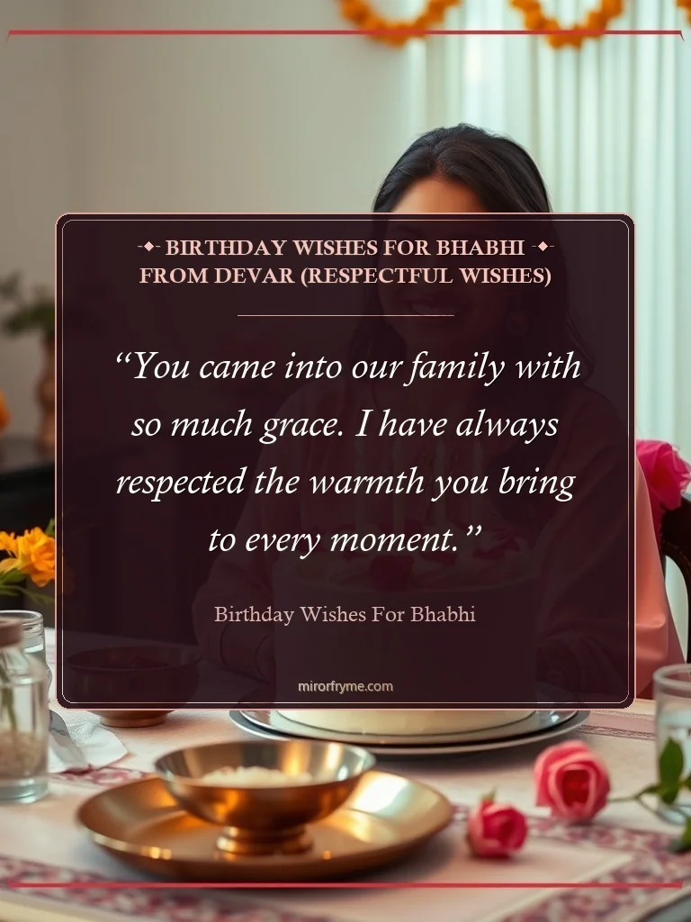 Birthday Wishes for Bhabhi from Devar (Respectful Wishes) - Birthday Wishes for Bhabhi