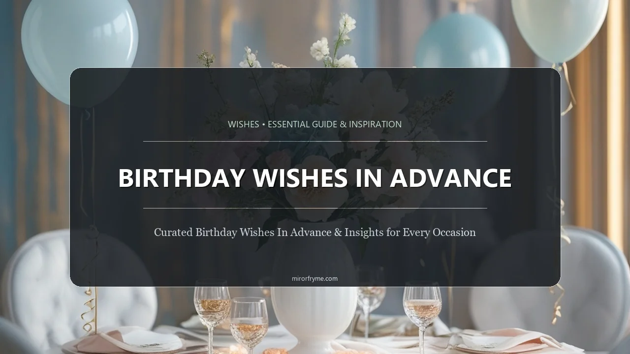 Birthday Wishes in Advance