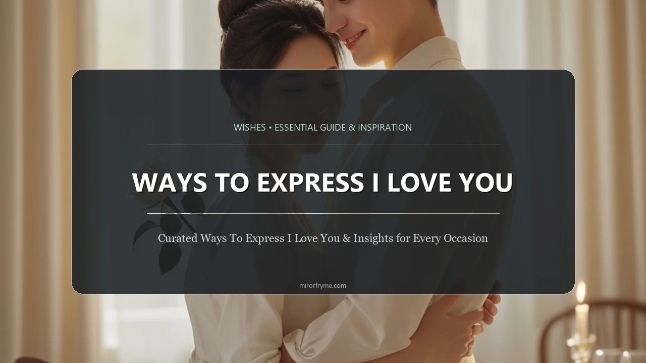 Ways to Express I Love You