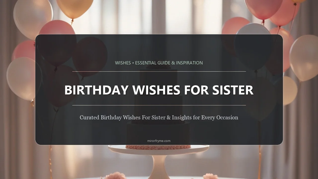 Birthday Wishes for Sister
